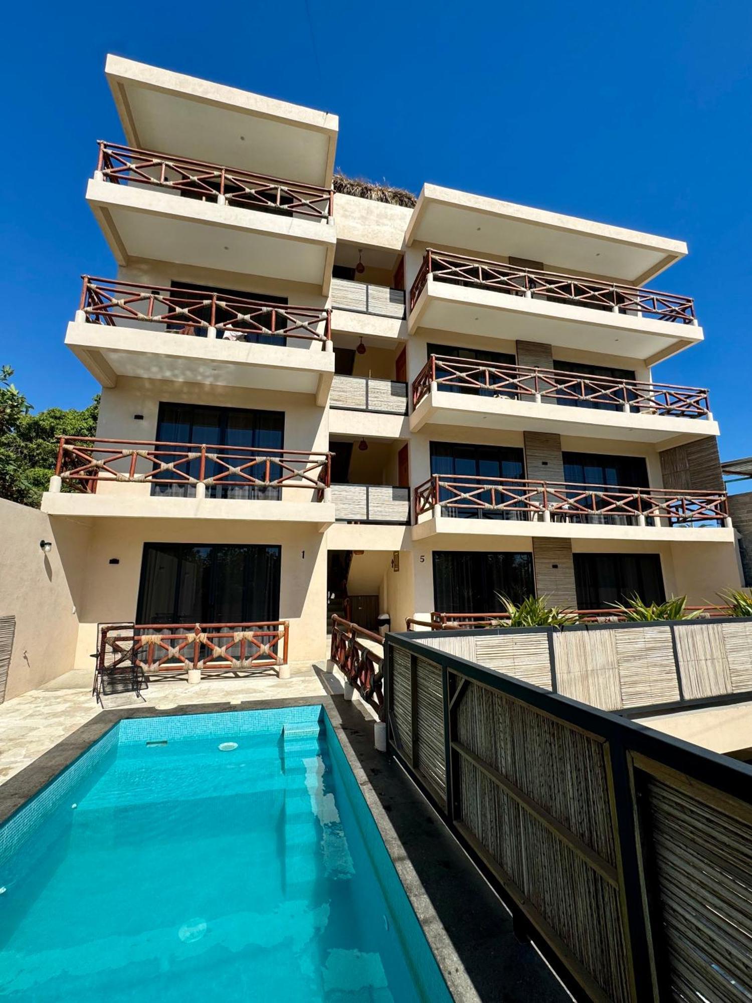 Casa Zianda - Amplios Apartamentos Con Vista Al Mar - A 7 Minutos Caminando De Playa Zicatela Brisas de Zicatela Ngoại thất bức ảnh